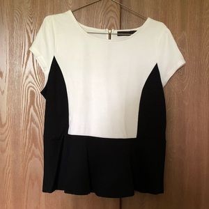 The Limited Color-Blocked Peplum Top